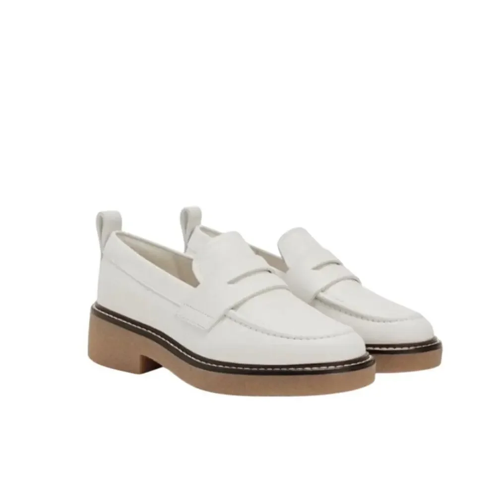 Everlane White Chunky Loafers Sz 7.5 Platform Minimalist Classic